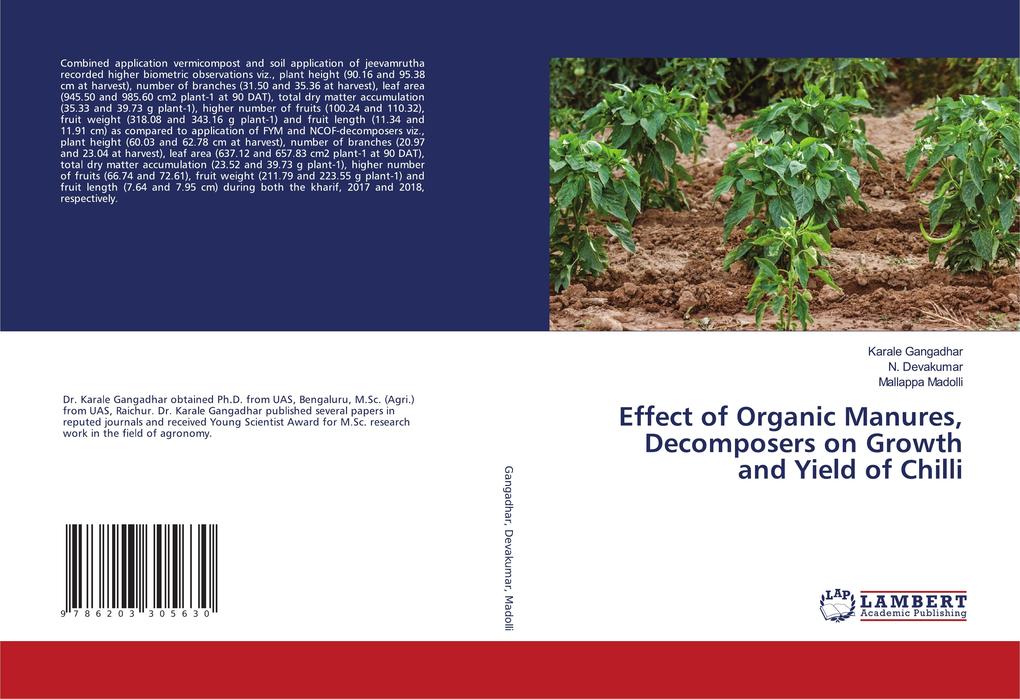 Effect of Organic Manures Decomposers on Growth and Yield of Chilli