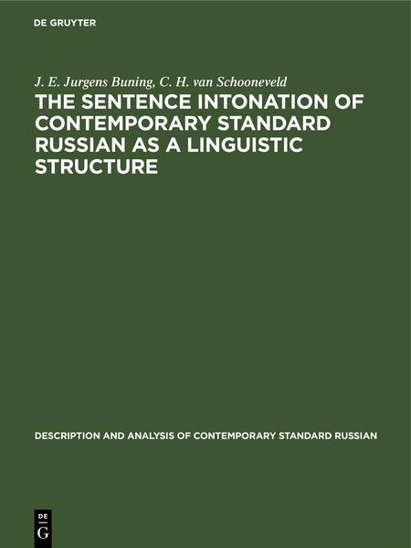The sentence intonation of contemporary standard Russian as a linguistic structure