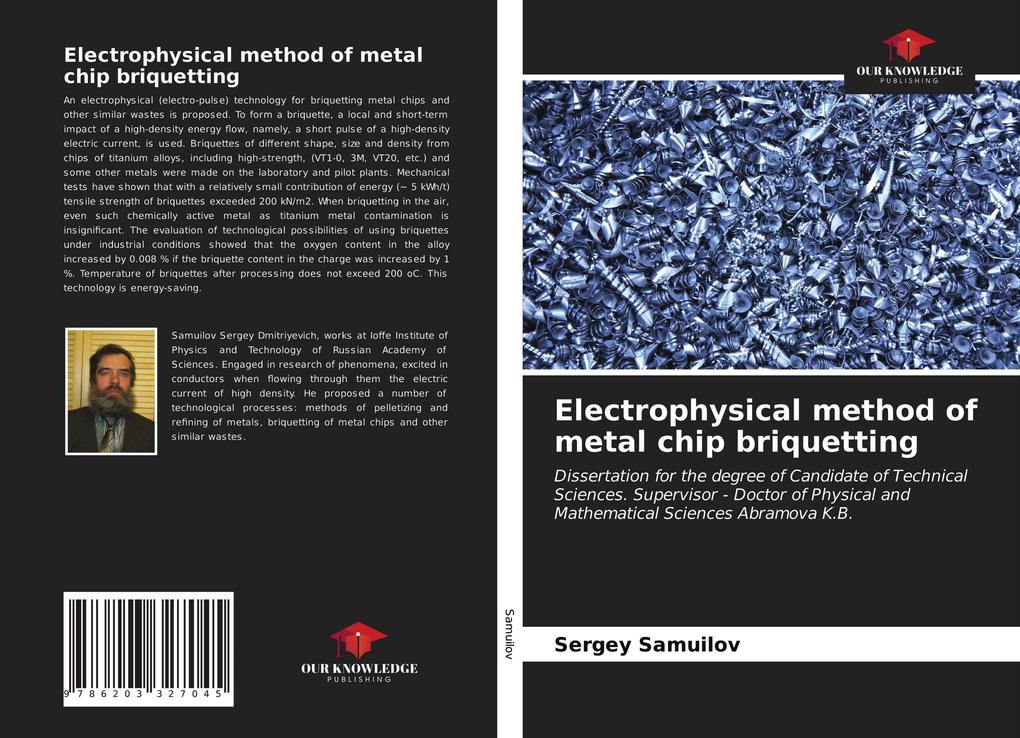Electrophysical method of metal chip briquetting