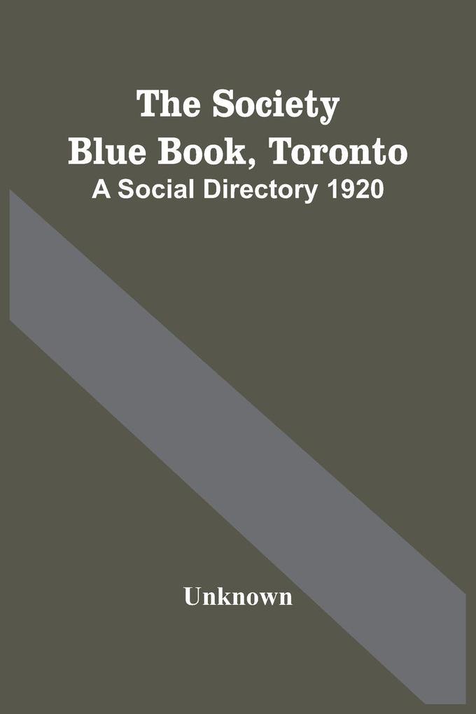 The Society Blue Book Toronto