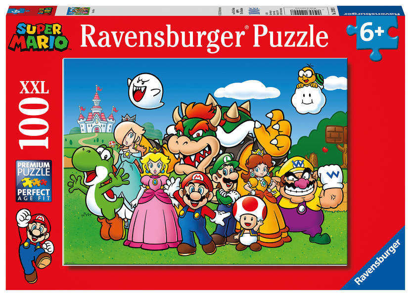 Ravensburger Kinderpuzzle 12992 - Super Mario Fun 100 Teile XXL - Puzzle für Kinder ab 6 Jahren