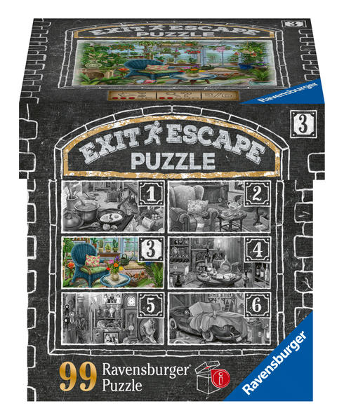 Ravensburger EXIT Puzzle 16879 - Im Gutshaus Wintergarten - 99 Teile Puzzle für Erwachsene und Kinder ab 14 Jahren