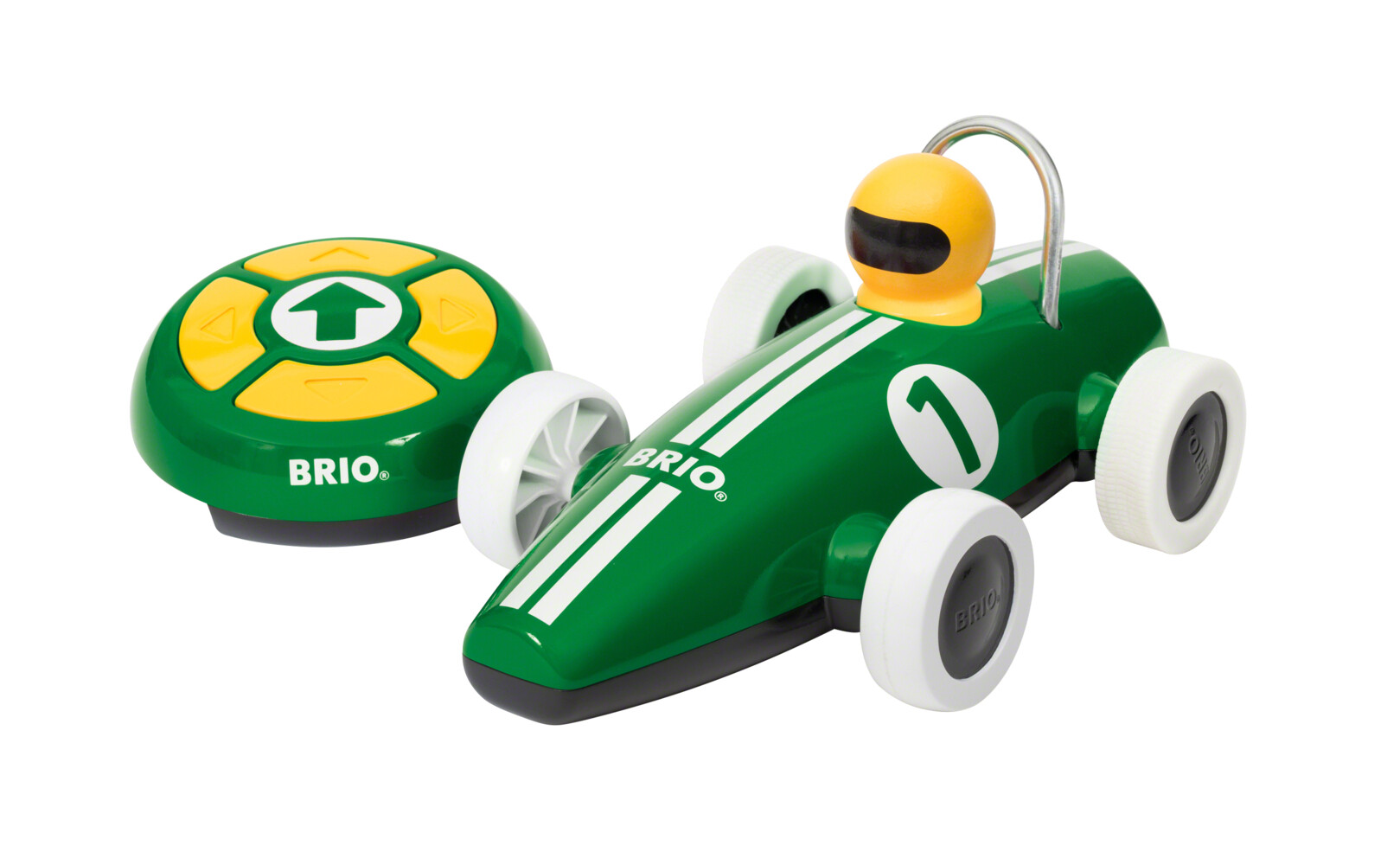 Image of BRIO 30414 Rennwagen Racing Green - Schnittiger Sportwagen mit kindgerechter RC-Fernsteuerung - Empfohlen ab 2 Jahren
