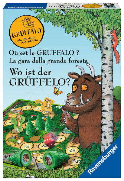 Ravensburger Kinderspiele - 20833 - Wo ist der Grüffelo? - Brettspiel für 2-4 Grüffelo-Fans ab 4 Jahren