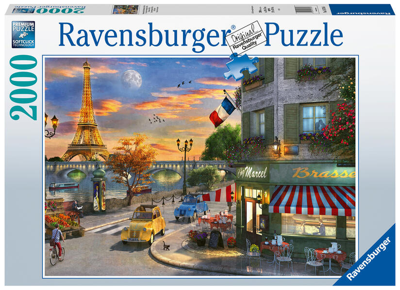 Image of Puzzle 2000 Teile Romantische Abendstunde in Paris