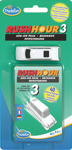 Image of ThinkFun - 76452 - Rush Hour 3 - Erweiterungsset für das original Rush Hour. Add-on für noch mehr Spielspaß für Jungen und Mädchen ab 8 Jahren