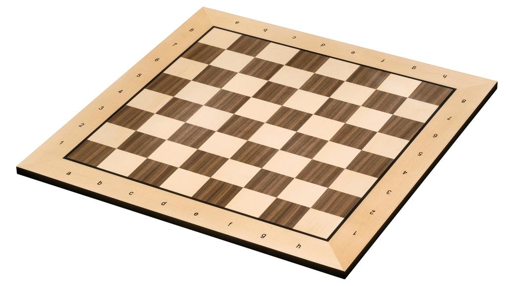 Philos 2360 - Schachbrett Belgrad Feld 50 mm Holz mit Randbeschriftung