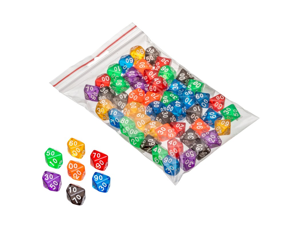 100er Würfel transparent 50er Beutel