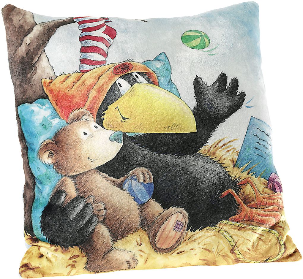 Heunec - Rabe Socke Kuschelmotivkissen 30 x 30
