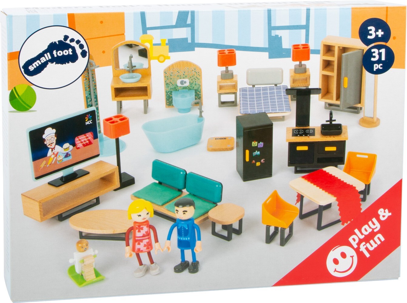 Image of small foot 11742 - Puppenhaus-Möbel-Set Modern 31 Teile