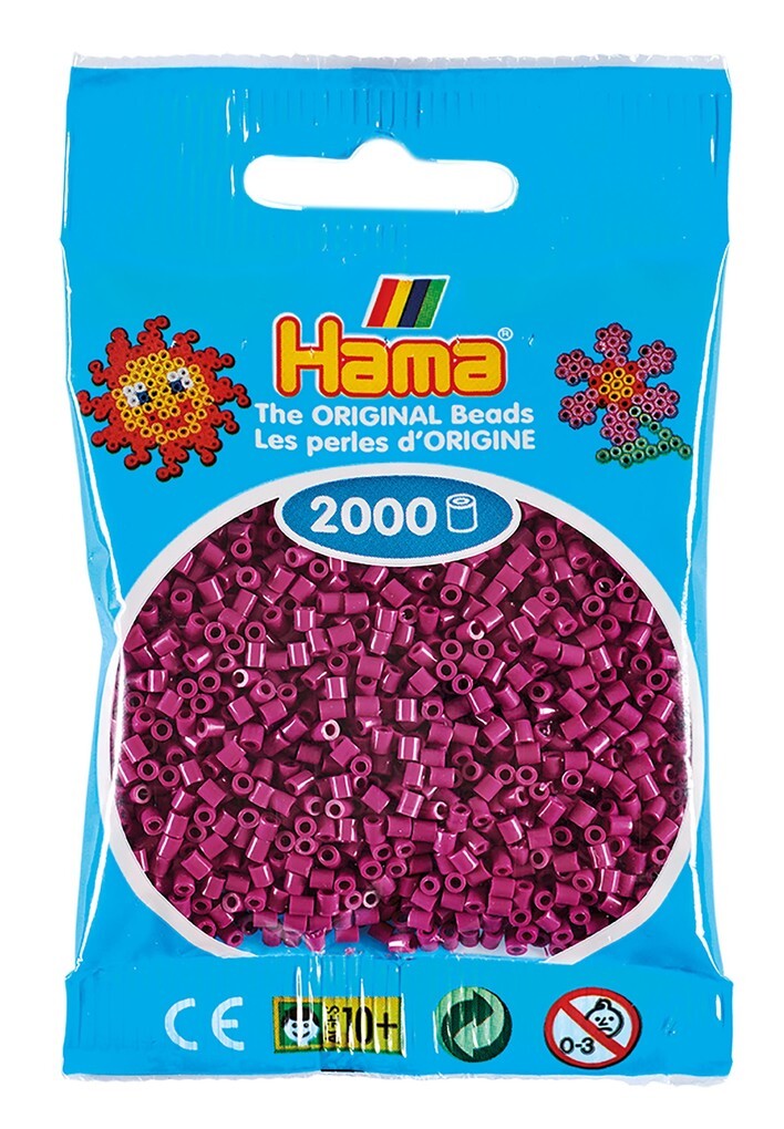 Hama 501-82 - Beutel mit Mini Bügelperlen Pflaume 2000 Stück