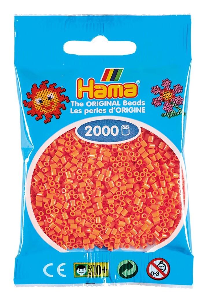 Hama 501-79 - Beutel mit Mini Bügelperlen Apricot 2000 Stück