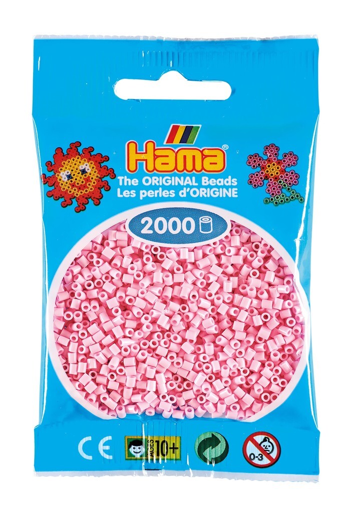 Hama 501-95 - Beutel mit Mini Bügelperlen Rose 2000 Stück