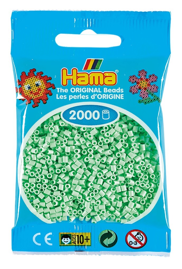 Hama 501-98 - Beutel mit Mini Bügelperlen Mint 2000 Stück