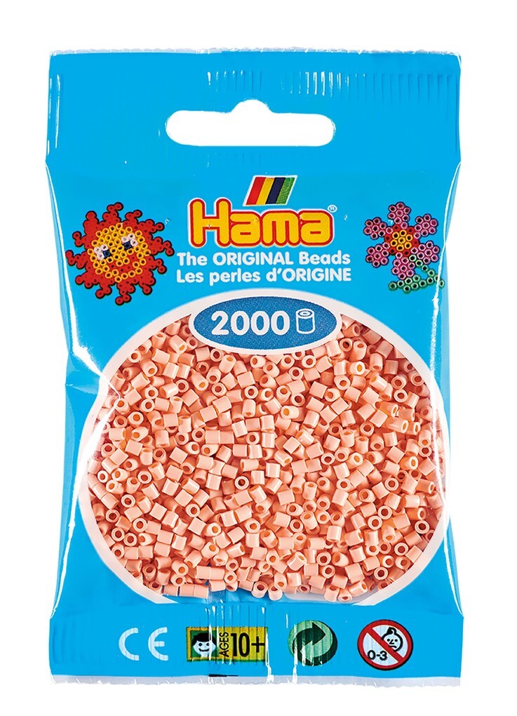 Hama 501-78 - Beutel mit Mini Bügelperlen Pirsich 2000 Stück