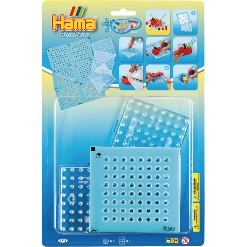 Hama 7713 - Stiftplatten Quadrat und Bead Tac Midi