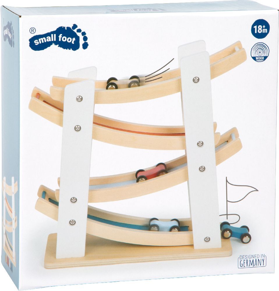 Image of Small Foot - Wooden Autobahn with 4 Cars