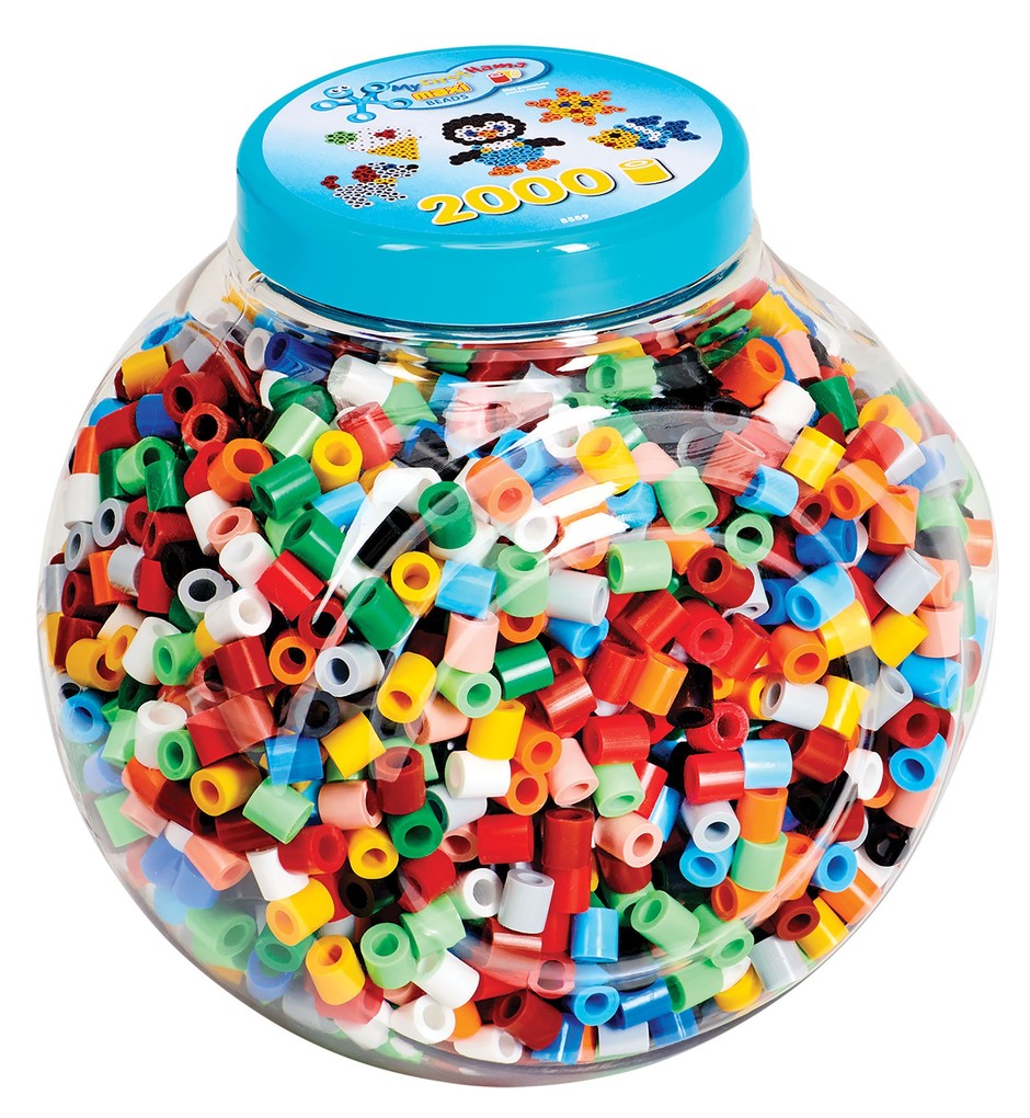 Hama 8589 - Dose mit Perlen Maxi bunt 2000 Stück