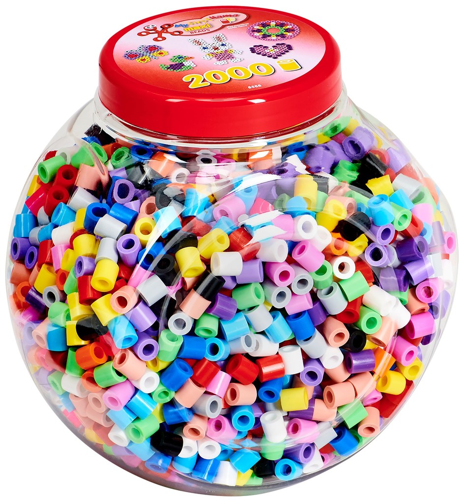 Hama 8588 - Dose mit Perlen Maxi bunt 2000 Stück