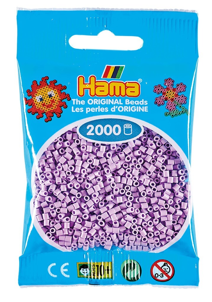 Hama 501-96 - Beutel mit Mini Bügelperlen Flieder 2000 Stück