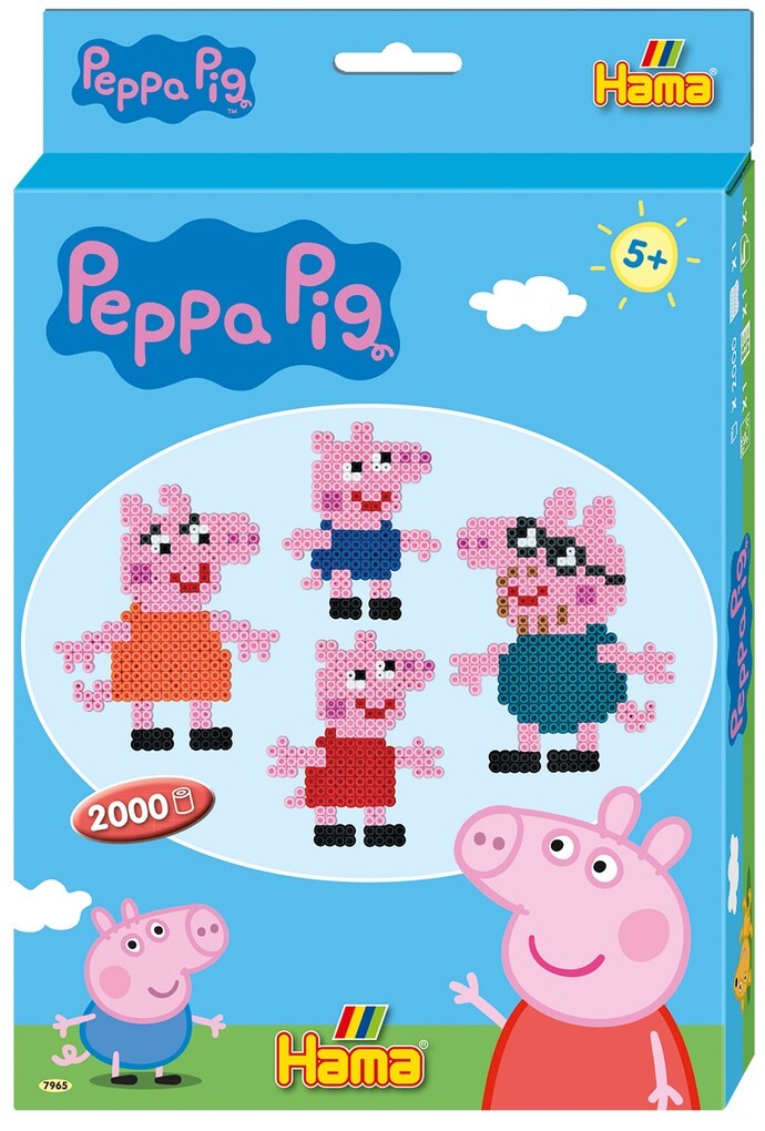 Hama 7965 - Kleine Geschenkpackung Peppa Pig Bügelperlen midi 2000 Stück