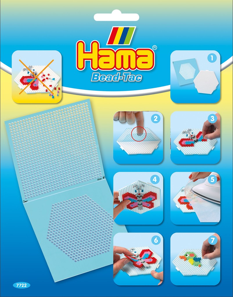 Hama 7722 - Midi Hama Bead-Tac im Beutel für Quadrat und Sechseck