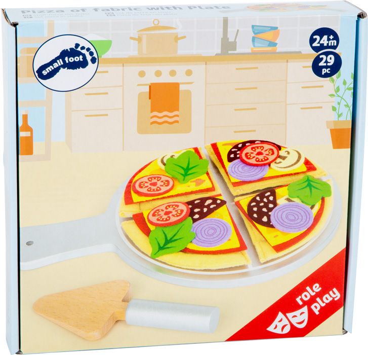 Image of small foot - Stoff-Pizza mit Teller