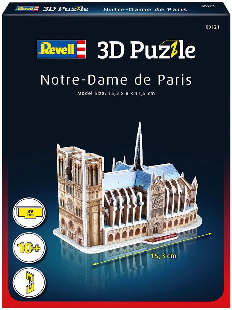 Image of 3D-Puzzle Notre-Dame de Paris, 39 Teile, 15,3 cm