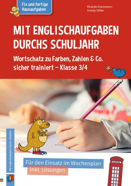 Image of Mit Englischaufgaben durchs Schuljahr  Wortschatz zu Farben Zahlen & Co. sicher trainiert  Klasse 3/4