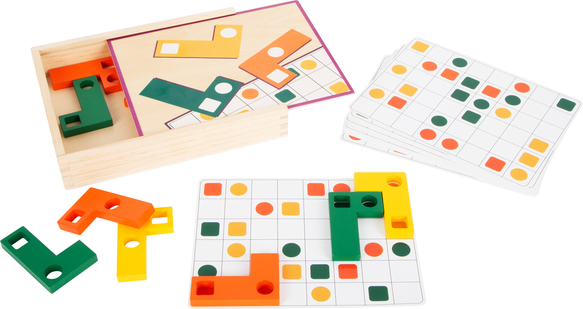 Image of small foot 11728 - Lernspiel Geometrische Formen Holzpuzzle 27-teilig