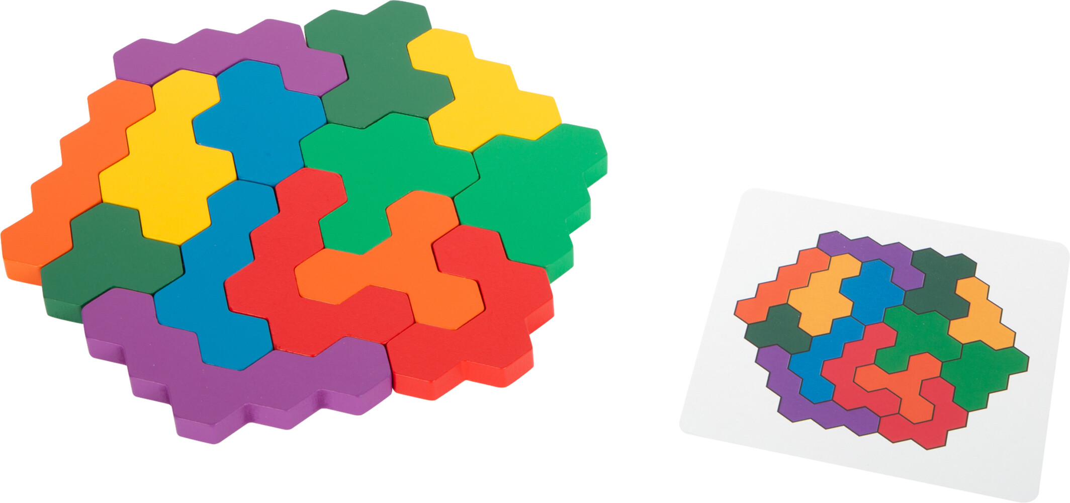 Image of Small Foot - Wooden Shape Puzzle Hexagon Holz