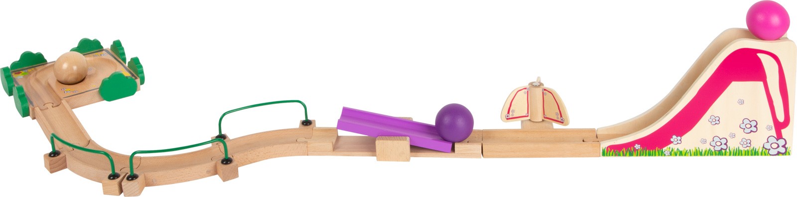 small foot 11379 - Kugelbahn Junior Spielplatz Holz 11-teilig