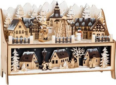 Image of small foot 11790 - Wintertraum mit Beleuchtung Winterdorf Lampe Holz Höhe 19cm