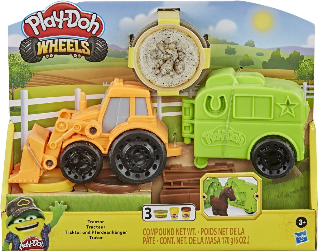 Image of Hasbro - Play-Doh - Wheels Traktor und Pferdeanhänger