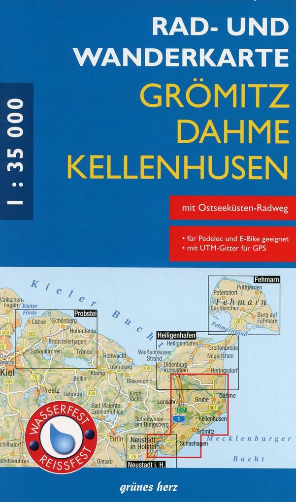 Rad- und Wanderkarte Grömitz Dahme Kellenhusen 1:35 000