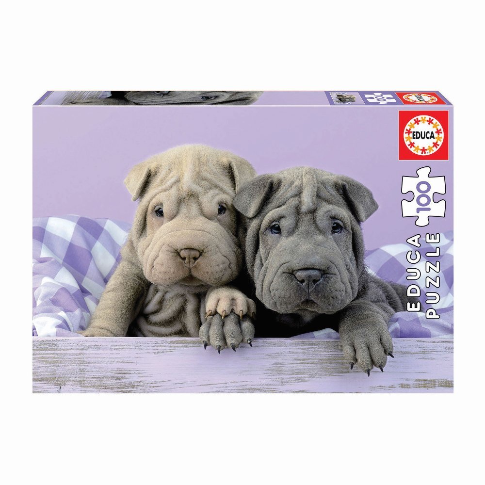 Image of Educa - Hundewelpen am Morgen 100 Teile Puzzle