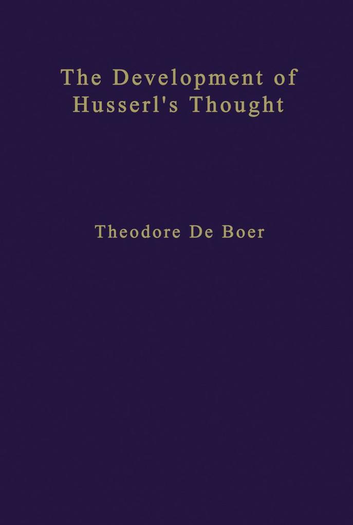 The Development of Husserl's Thought