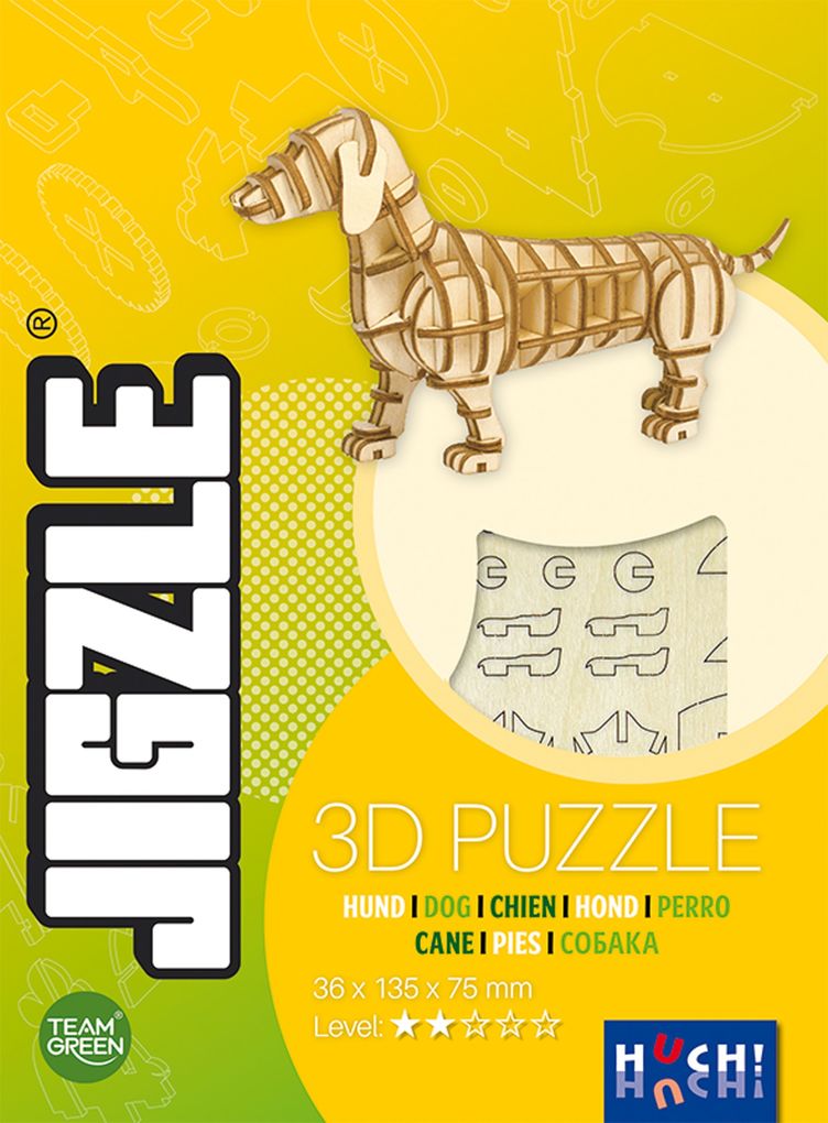 Huch Verlag - 3D Puzzle - JIGZLE Hund