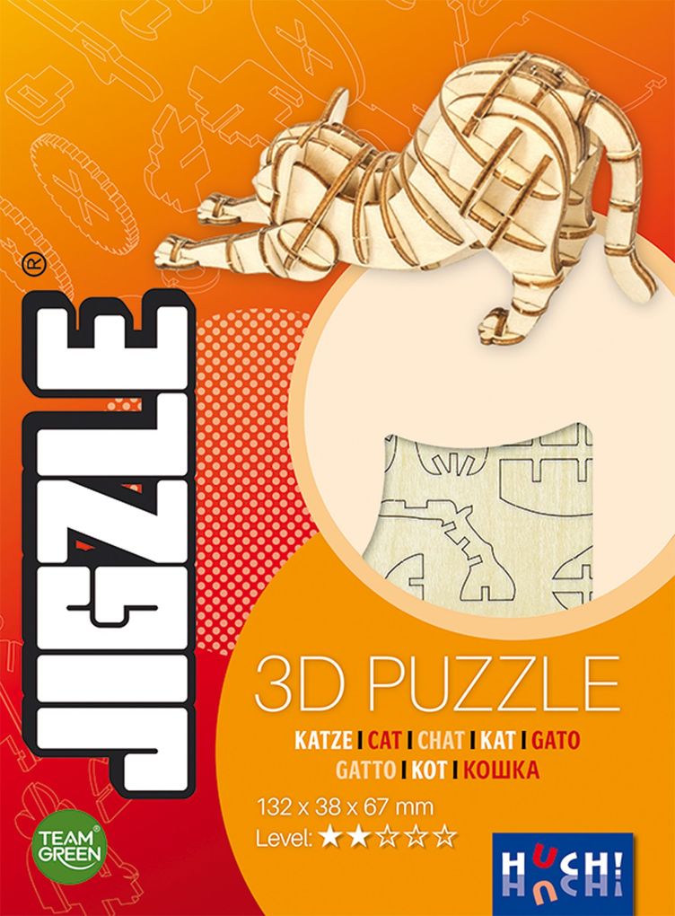 Huch Verlag - 3D Puzzle - JIGZLE Katze