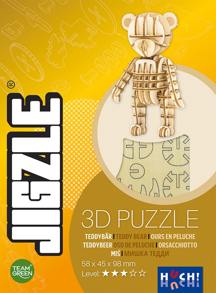 Huch Verlag - 3D Puzzle - JIGZLE Teddybär