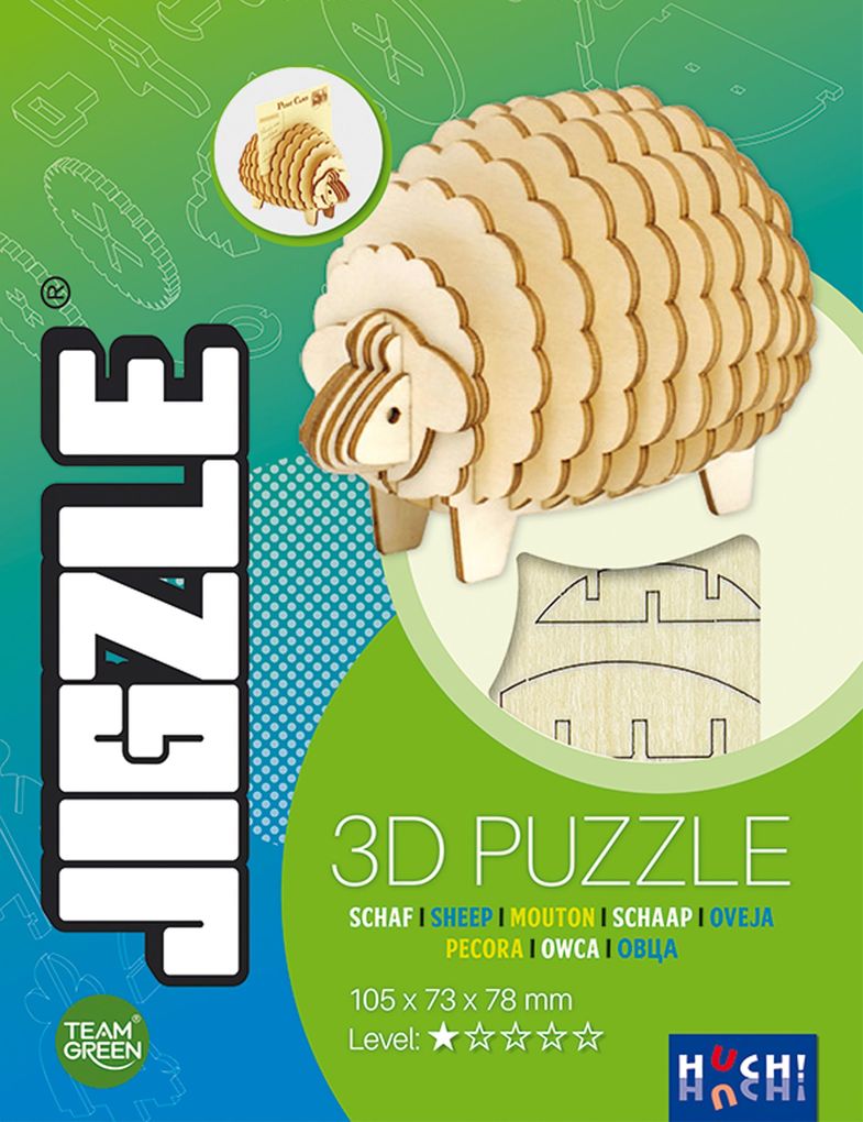 Image of 3D-Puzzle JIGZLE - Schaf, 22 Teile