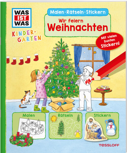 Image of Was Ist Was Kindergarten Malen Rätseln Stickern Was Ist Was Kindergarten Malen Rätseln Stickern Wir Feiern Weihnachten - Lisa Herden, Geheftet