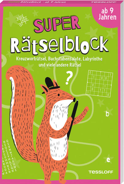 Image of Super Rätselblock ab 9 Jahren.Kreuzworträtsel Buchstabensalate Labyrinthe und viele andere Rätsel