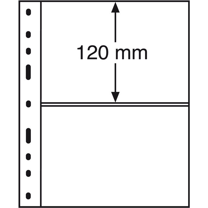 Optima Kunststoffhüllen mit 2er Einteilung schwarz 10er Pack
