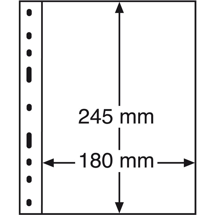 Optima Kunststoffhüllen mit 1er Einteilung schwarz 10er Pack
