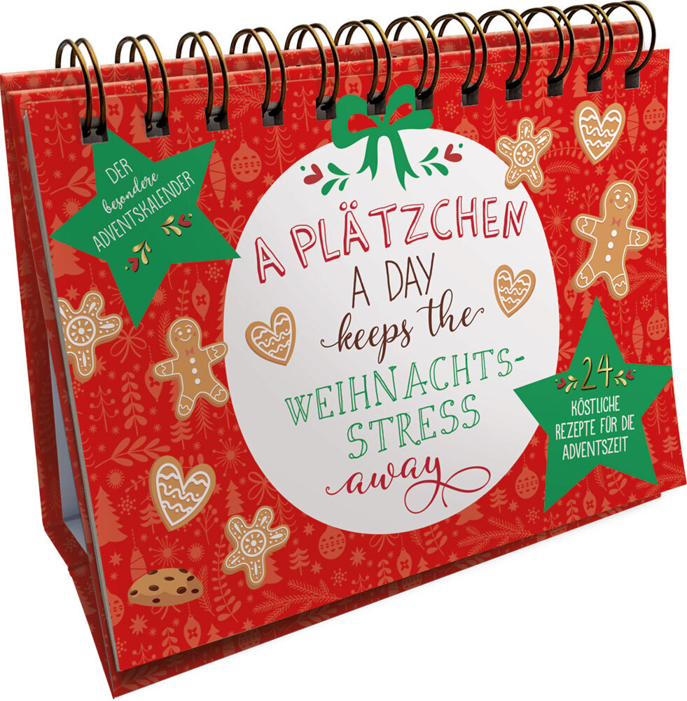 Image of A Plätzchen a day keeps the Weihnachtsstress away. Der besondere Adventskalender