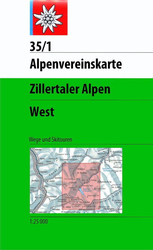 Zillertaler Alpen - West 1:25 000