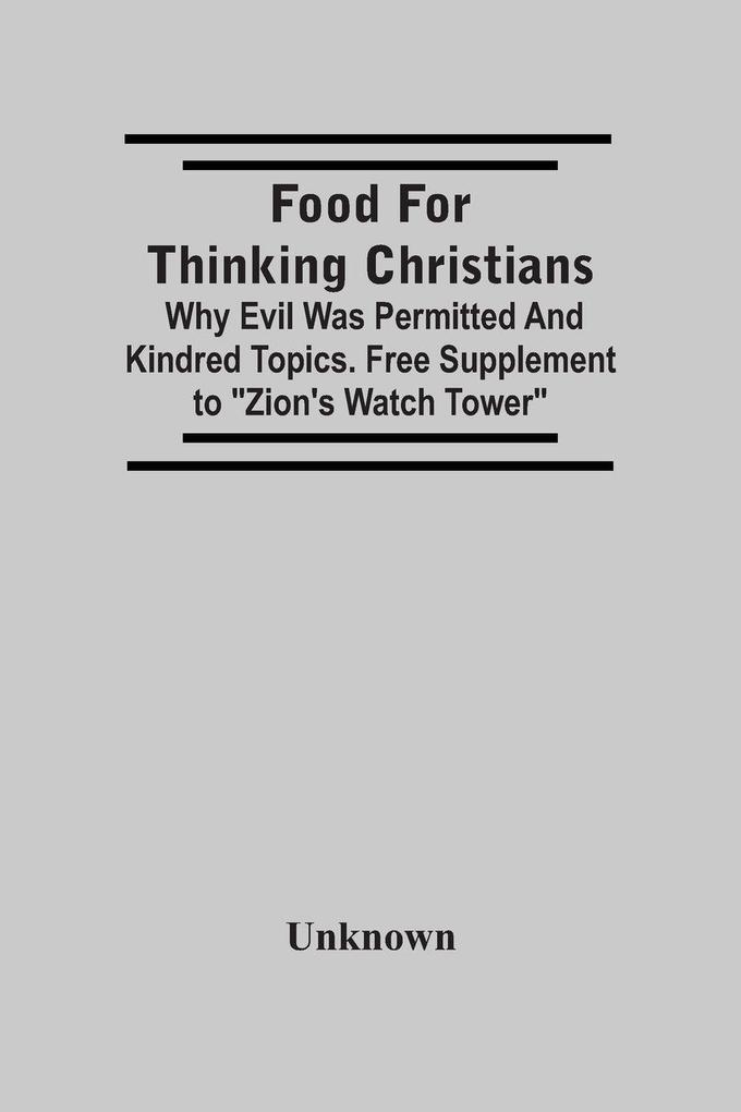 Food For Thinking Christians