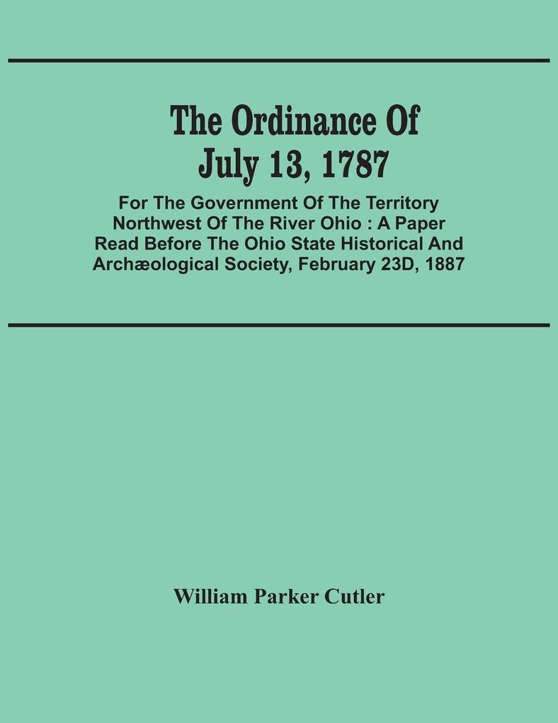 The Ordinance Of July 13 1787