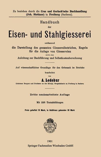 Handbuch der Eisen-und Stahlgiesserei